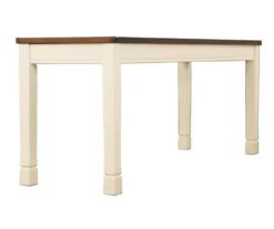 Whitesburg Cottage White & Brown Dining Room Bench -Furniture Promotion Series 810363197 2