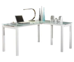 Baraga White L-Shaped Corner Desk -Furniture Promotion Series 810389269 8