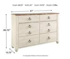 Willowton Whitewash Dresser -Furniture Promotion Series 810406133 11