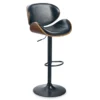 Bellatier Black & Brown Contoured Adjustable Height Barstool 2 Bellatier Black & Brown Contoured Adjustable Height Barstool -Furniture Promotion Series 810409018 4