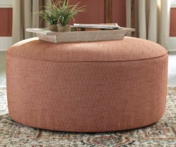 Almanza Henna Red Oversize Accent Ottoman -Furniture Promotion Series 810458232 1