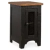 Valebeck Black & Brown Two-Tone Chairside End Table
