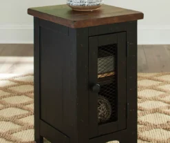 Valebeck Black & Brown Two-Tone Chairside End Table -Furniture Promotion Series 810458251