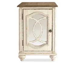 Realyn White & Brown Two-Tone Chairside End Table -Furniture Promotion Series 810458285 2