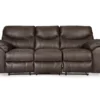 Boxberg Teak Faux Leather Reclining Sofa -Furniture Promotion Series 810519659