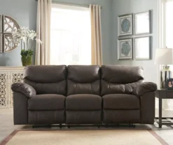 Boxberg Teak Faux Leather Reclining Sofa -Furniture Promotion Series 810519659 2