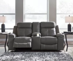 Jesolo Gray Reclining Console Loveseat 13 Jesolo Gray Reclining Console Loveseat -Furniture Promotion Series 810519670 2