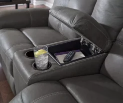 Jesolo Gray Reclining Console Loveseat 14 Jesolo Gray Reclining Console Loveseat -Furniture Promotion Series 810519670 3