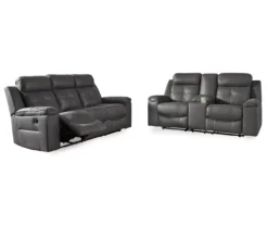 Jesolo Gray Reclining Sofa -Furniture Promotion Series 810519671 810519670