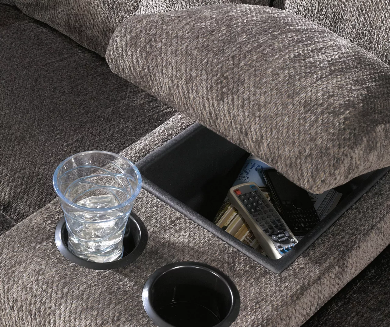 Acieona Slate Reclining Console Loveseat 6 Acieona Slate Reclining Console Loveseat - Image 4