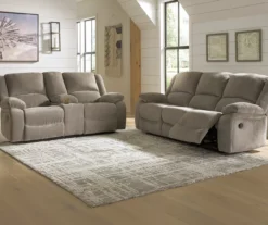Draycoll Pewter Power Reclining Console Loveseat -Furniture Promotion Series 810519718 810519715 1