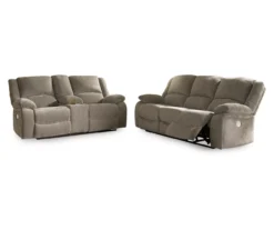 Draycoll Pewter Power Reclining Console Loveseat -Furniture Promotion Series 810519718 810519715