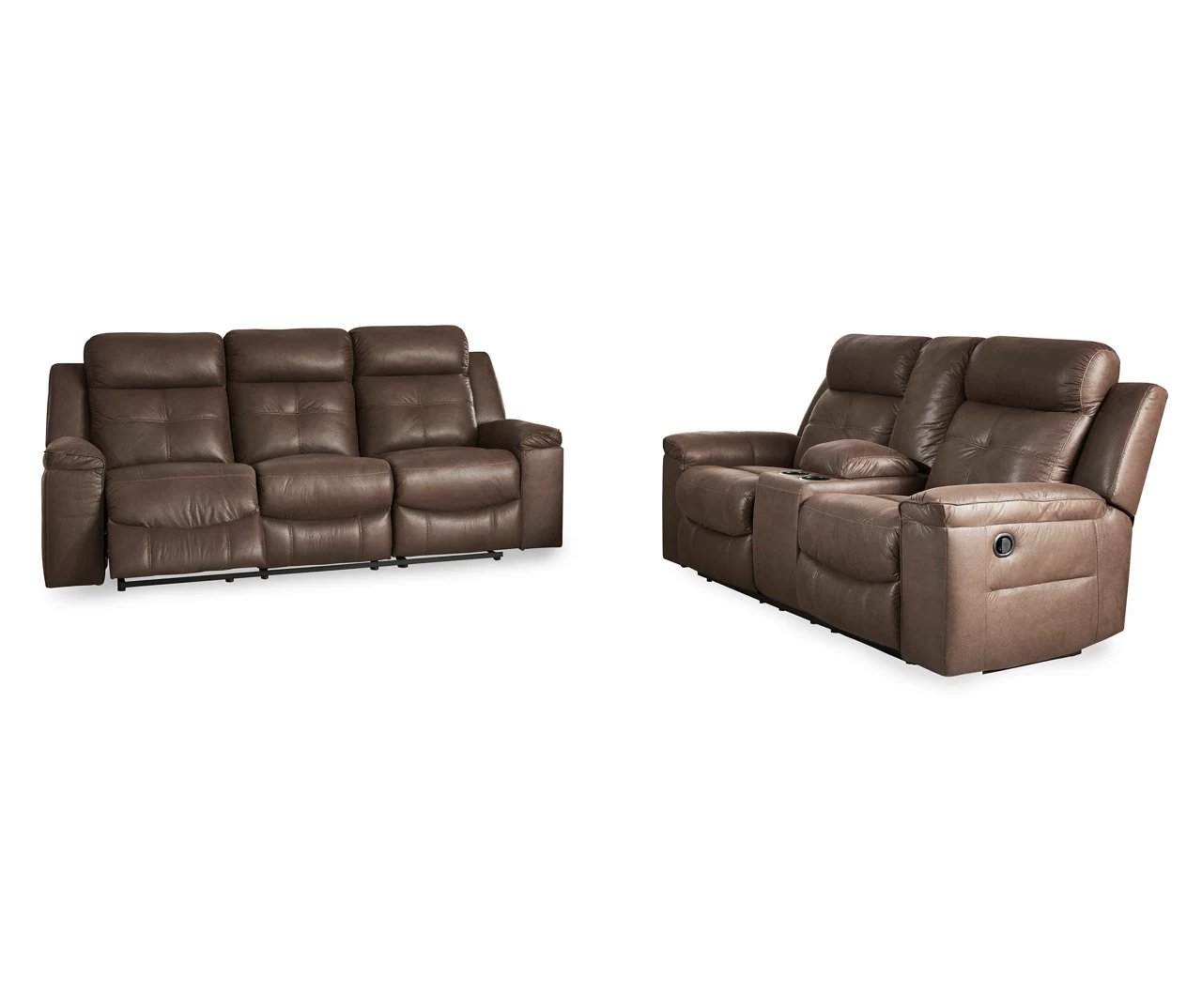 Jesolo Coffee Brown Reclining Console Loveseat 4 Jesolo Coffee Brown Reclining Console Loveseat - Image 2