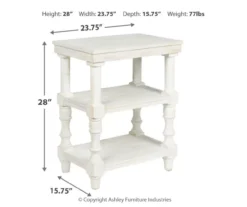 Dannerville Antique White 3-Tier Accent Table With USB Charging 14 Dannerville Antique White 3-Tier Accent Table With USB Charging -Furniture Promotion Series 810542271 3