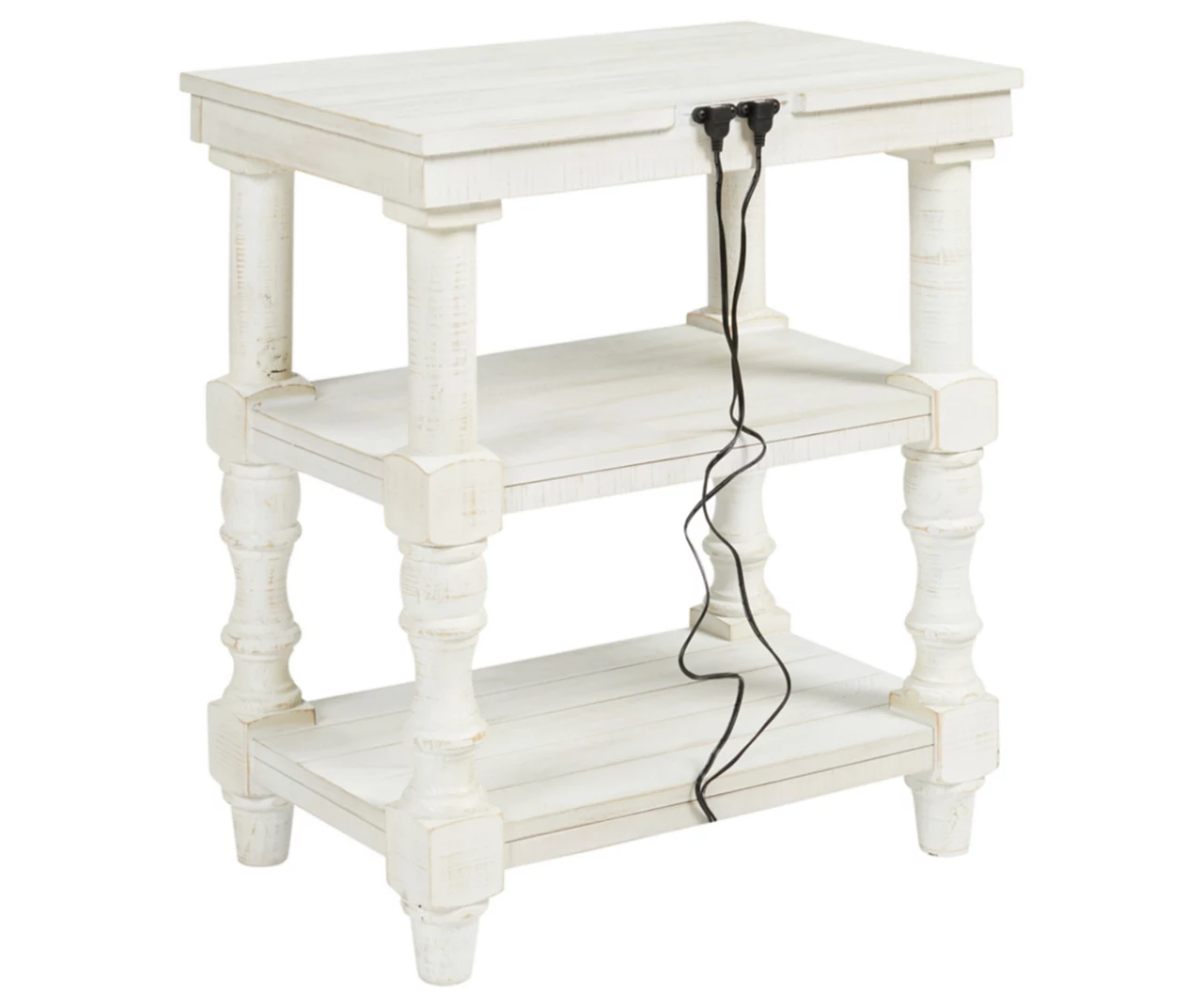 Dannerville Antique White 3-Tier Accent Table With USB Charging 9 Dannerville Antique White 3-Tier Accent Table With USB Charging - Image 7