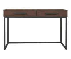 Horatio Brown & Gunmetal Wood Desk 14 Horatio Brown & Gunmetal Wood Desk -Furniture Promotion Series 810542288 4