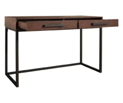 Horatio Brown & Gunmetal Wood Desk 15 Horatio Brown & Gunmetal Wood Desk -Furniture Promotion Series 810542288 5