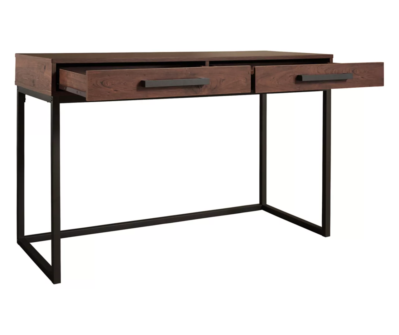 Horatio Brown & Gunmetal Wood Desk 8 Horatio Brown & Gunmetal Wood Desk - Image 6