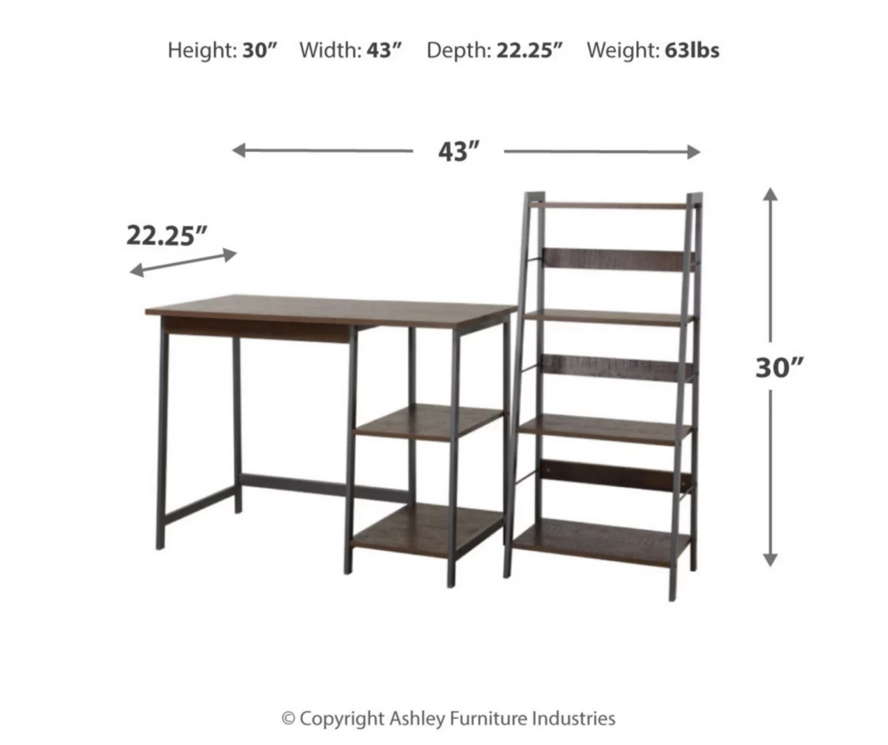 Soho 2-Piece Wooden Desk & Bookcase Set 6 Soho 2-Piece Wooden Desk & Bookcase Set - Image 4