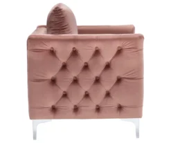 Lizmont Blush Tufted Velvet Accent Chair -Furniture Promotion Series 810542292 4