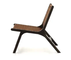 Fayme Camel Armless Leather Woven-Back Lounge Chair -Furniture Promotion Series 810542301 4