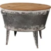 Shellmond Galvanized Metal Tub Coffee Table