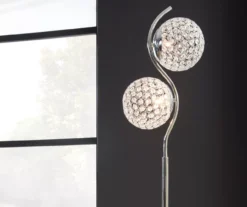 Silver-Finish & Clear Winter Ball Floor Lamp 7 Silver-Finish & Clear Winter Ball Floor Lamp -Furniture Promotion Series 810546704 1