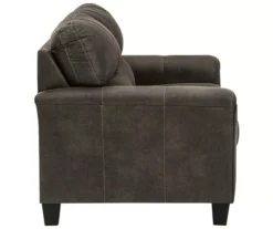 Navi Smoke Faux Leather Loveseat -Furniture Promotion Series 810587444 2 1