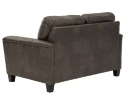 Signature Design By Ashley Navi Faux Leather Loveseat -Furniture Promotion Series 810587444 4