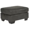 Bladen Slate Faux Leather Ottoman