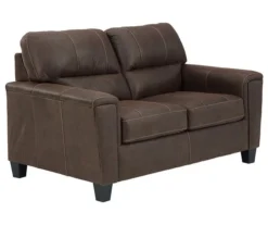 Signature Design By Ashley Navi Faux Leather Loveseat -Furniture Promotion Series 810587484 1