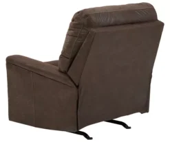 Navi Chestnut Faux Leather Rocker Recliner -Furniture Promotion Series 810587485 2
