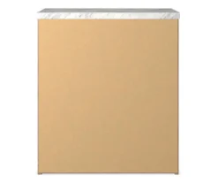 Senniberg Oak & Faux Calcutta 2-Drawer Nightstand -Furniture Promotion Series 810589298 4