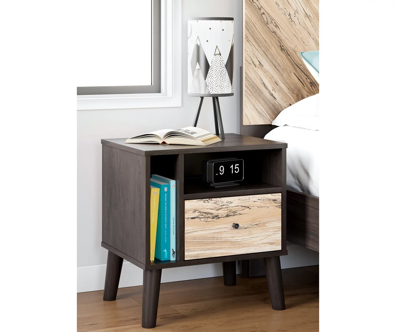 Piperton Black Nightstand 3 Piperton Black Nightstand - Image 2