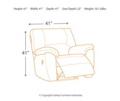 Tambo Pewter Faux Leather Rocker Recliner -Furniture Promotion Series 810594596 11