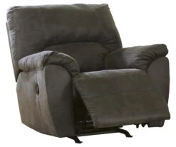 Tambo Pewter Faux Leather Rocker Recliner -Furniture Promotion Series 810594596 71