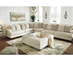 Kildare Parchment Oversize Accent Ottoman -Furniture Promotion Series 810594602 810594601 810594600 810594599 810594598