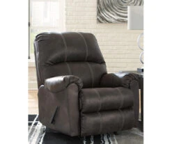 Kincord Midnight Faux Leather Rocker Recliner -Furniture Promotion Series 810594617 2
