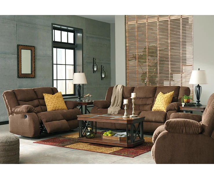 Tulen Chocolate Reclining Loveseat 8 Tulen Chocolate Reclining Loveseat - Image 6