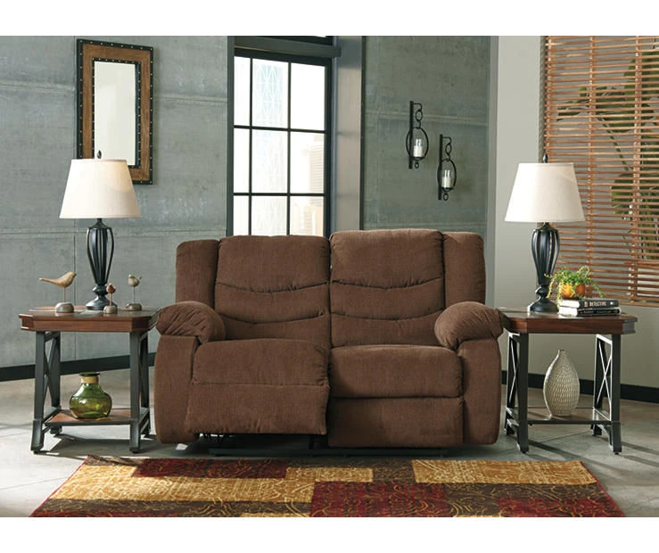Tulen Chocolate Reclining Loveseat 5 Tulen Chocolate Reclining Loveseat - Image 3