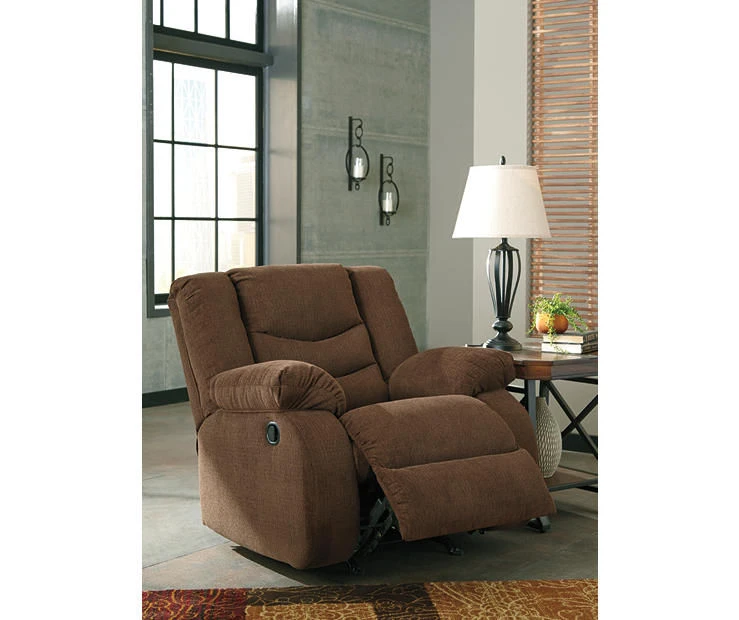 Tulen Chocolate Rocker Recliner 4 Tulen Chocolate Rocker Recliner - Image 3