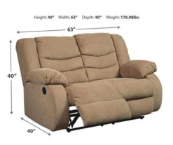 Tulen Mocha Reclining Loveseat -Furniture Promotion Series 810594629 4 1