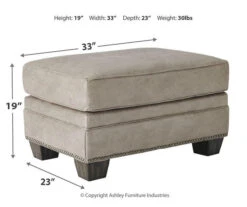Olsberg Steel Faux Suede Ottoman -Furniture Promotion Series 810594672 3 1