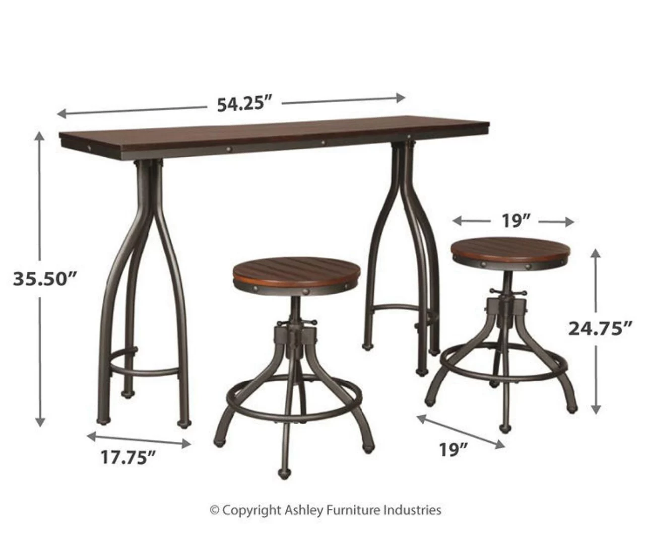 Odium 3-Piece Counter-Height Dining Set 9 Odium 3-Piece Counter-Height Dining Set - Image 7
