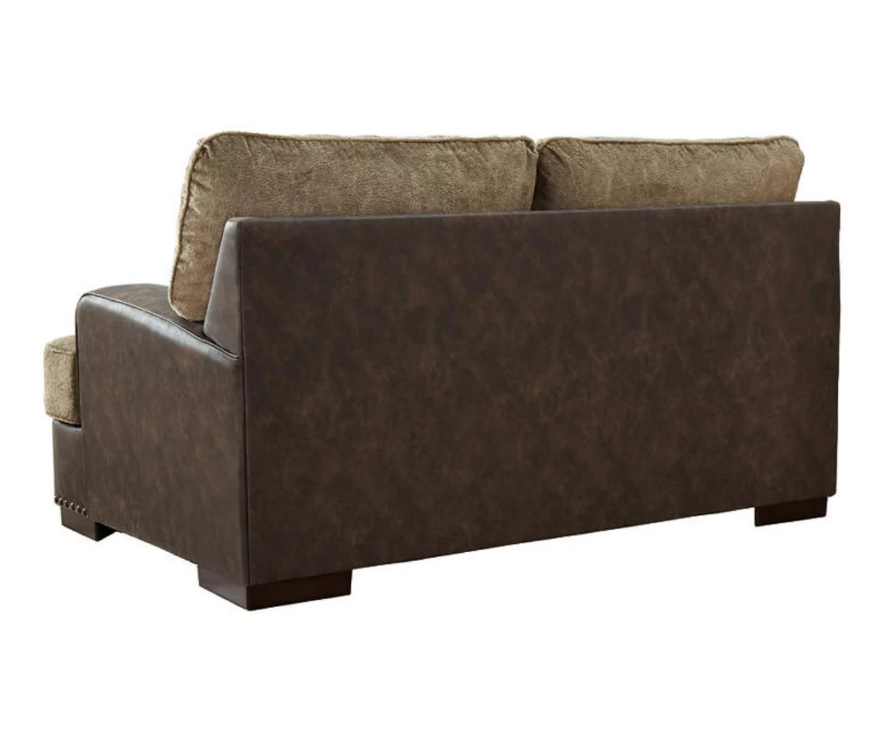 Alesbury Brown Faux Leather Loveseat 5 Alesbury Brown Faux Leather Loveseat - Image 3