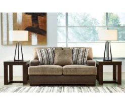 Alesbury Brown Faux Leather Loveseat 11 Alesbury Brown Faux Leather Loveseat -Furniture Promotion Series 810612253 5