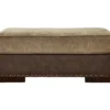 Alesbury Brown Faux Leather Ottoman -Furniture Promotion Series 810612254 2