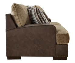 Alesbury Brown Faux Leather Sofa -Furniture Promotion Series 810612256 4