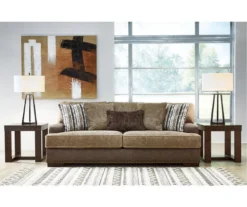 Alesbury Brown Faux Leather Sofa -Furniture Promotion Series 810612256 5