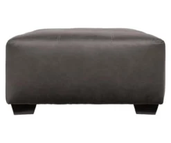 Aberton Gray Faux Leather Oversize Accent Ottoman -Furniture Promotion Series 810612302 3
